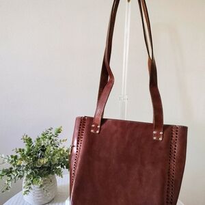 Chic Brown Leather Tote Bag